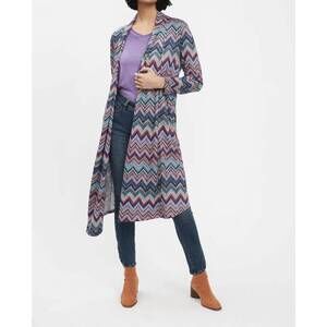 NEW FDJ multi color cardigan in chevron print